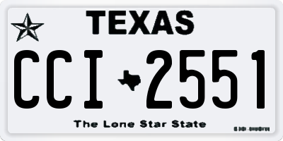 TX license plate CCI2551