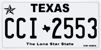 TX license plate CCI2553