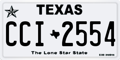 TX license plate CCI2554