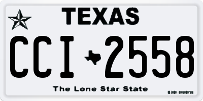 TX license plate CCI2558