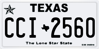 TX license plate CCI2560
