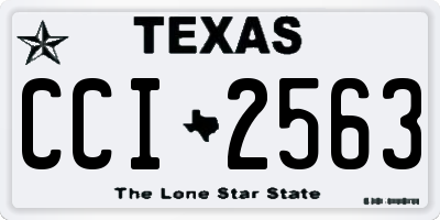 TX license plate CCI2563