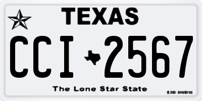 TX license plate CCI2567
