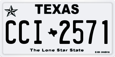 TX license plate CCI2571