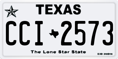 TX license plate CCI2573