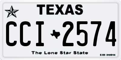 TX license plate CCI2574