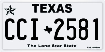 TX license plate CCI2581