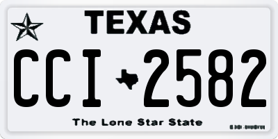 TX license plate CCI2582