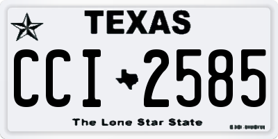 TX license plate CCI2585