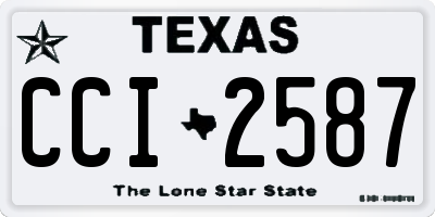 TX license plate CCI2587