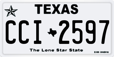 TX license plate CCI2597