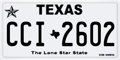 TX license plate CCI2602