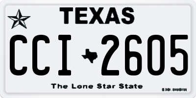 TX license plate CCI2605