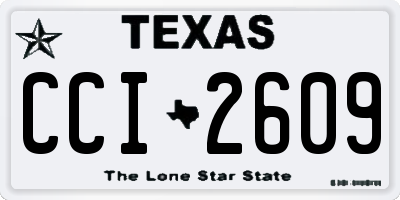 TX license plate CCI2609
