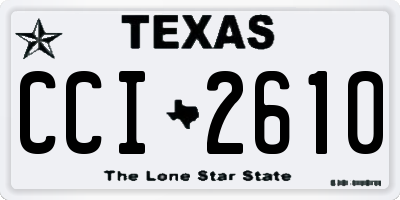 TX license plate CCI2610