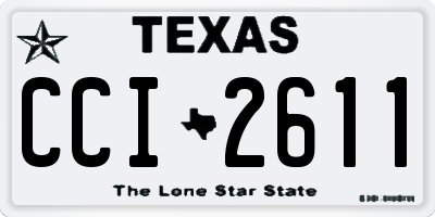 TX license plate CCI2611