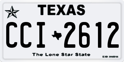 TX license plate CCI2612