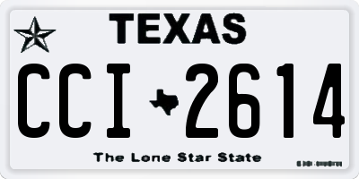 TX license plate CCI2614