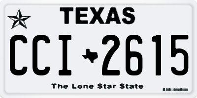 TX license plate CCI2615