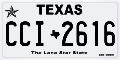 TX license plate CCI2616