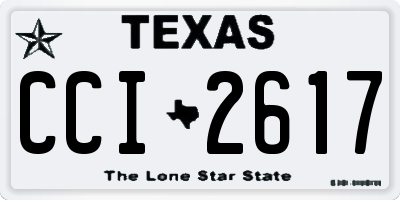 TX license plate CCI2617