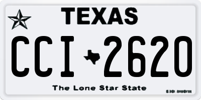 TX license plate CCI2620