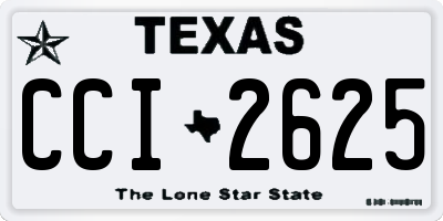 TX license plate CCI2625