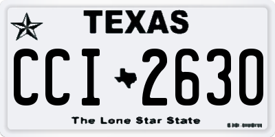 TX license plate CCI2630