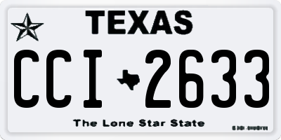 TX license plate CCI2633