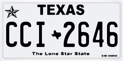 TX license plate CCI2646