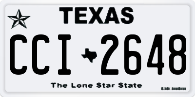 TX license plate CCI2648