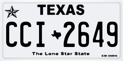 TX license plate CCI2649