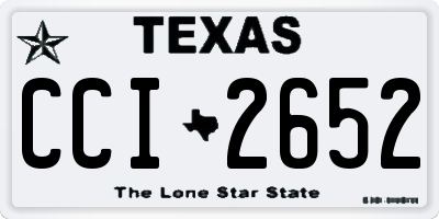 TX license plate CCI2652