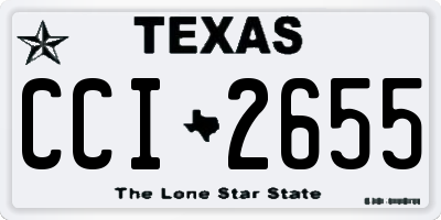 TX license plate CCI2655