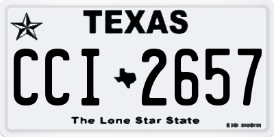 TX license plate CCI2657