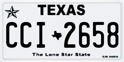 TX license plate CCI2658