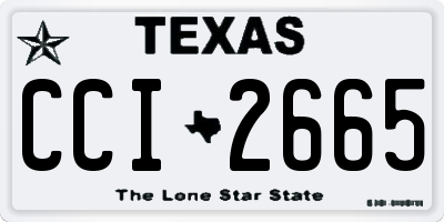 TX license plate CCI2665