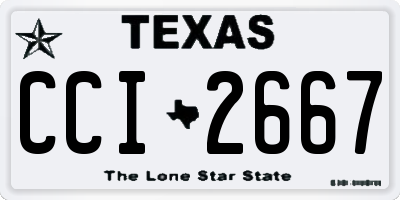 TX license plate CCI2667