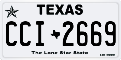 TX license plate CCI2669