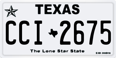 TX license plate CCI2675