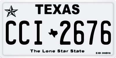 TX license plate CCI2676