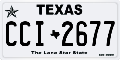 TX license plate CCI2677