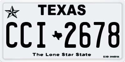 TX license plate CCI2678
