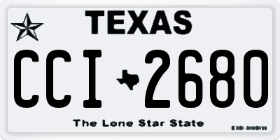 TX license plate CCI2680