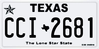 TX license plate CCI2681