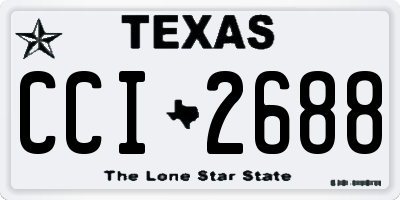 TX license plate CCI2688
