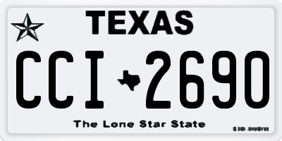 TX license plate CCI2690