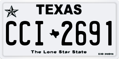 TX license plate CCI2691