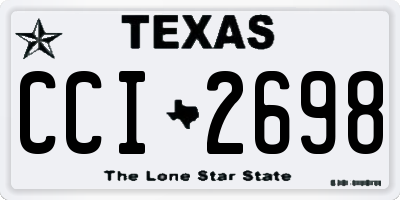 TX license plate CCI2698