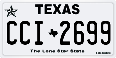 TX license plate CCI2699